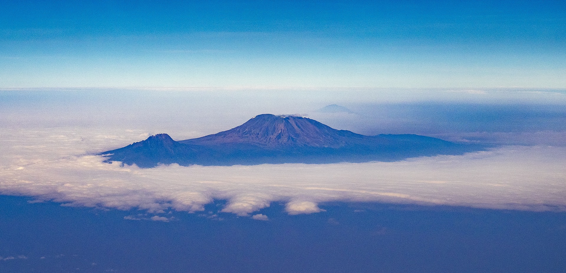Mount Kilimanjaro seen across the plain.